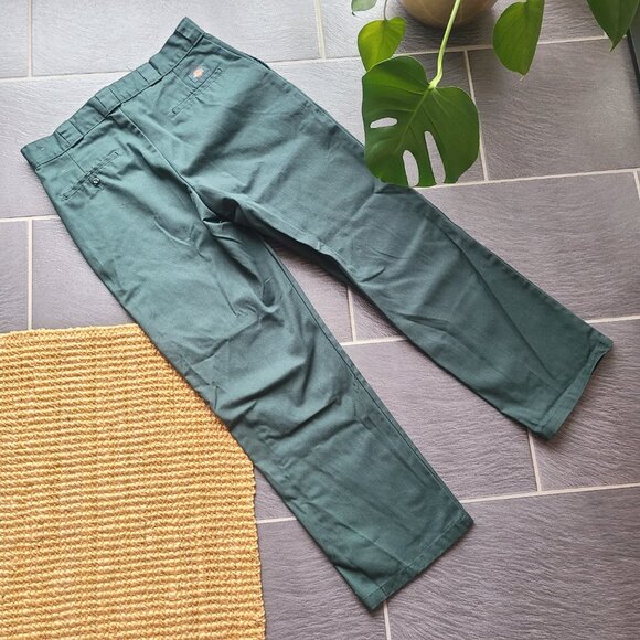 Dickies 874 Original Fit Straight Leg Dark Green Cotton Trouser Pants W36 x L32 - Picture 7 of 7